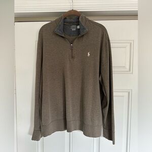 Polo by Ralph Lauren Men's Taupe Zip Up Sweater